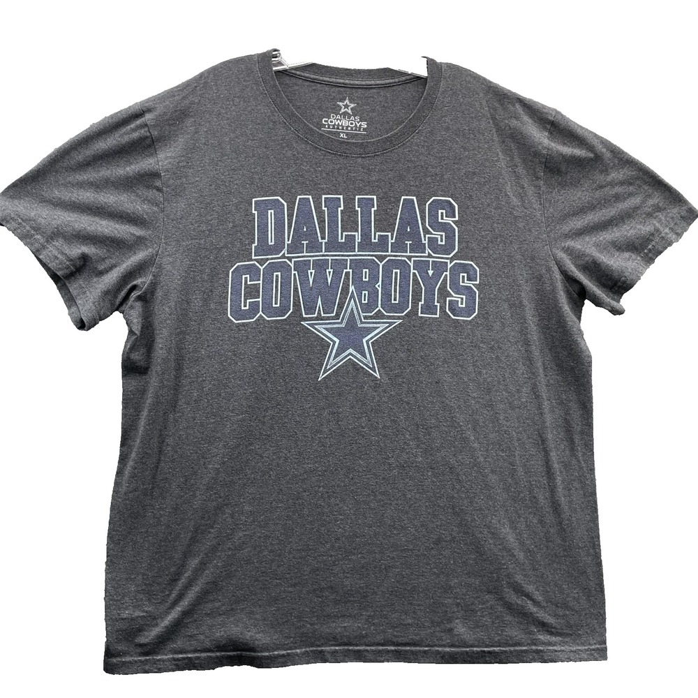 Dallas Cowboys T-Shirt Men's XL Gray Retro Football Sportswear Training Athletic